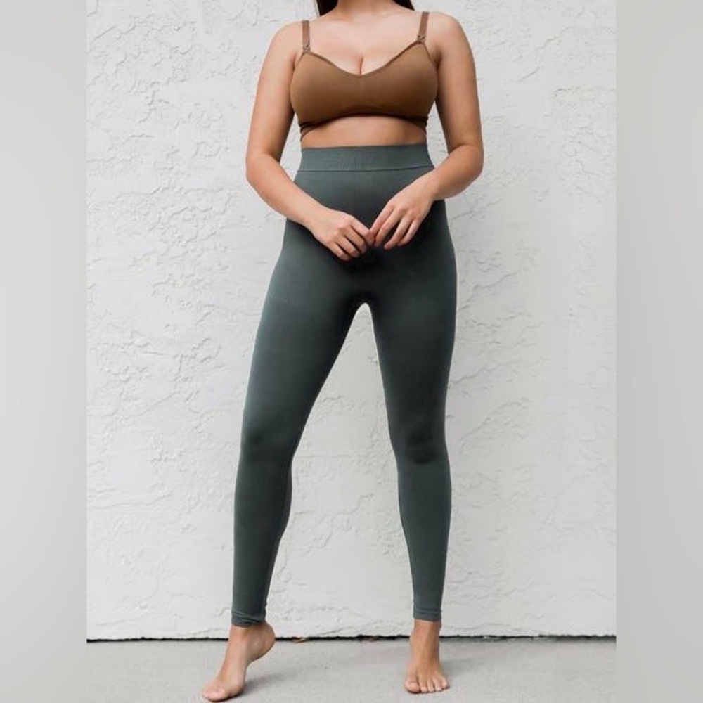 BLANQI High Waist Postpartem + Nursing Support Leggings Forest Night
